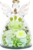 Light green-rose-austin-babys breath-hydrangea