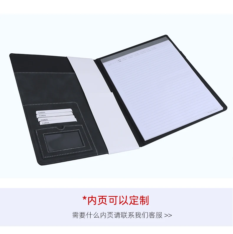 皮革公文夹A4 Padfolio组织者会议文件夹商务文档存储拉链公文包| Alibaba.com