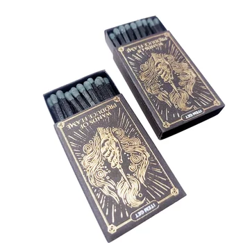 2025 New Gift Box Matches High Quality Colored Candle Matches Hard Outer Box Customized Stamped Logo Box Matches