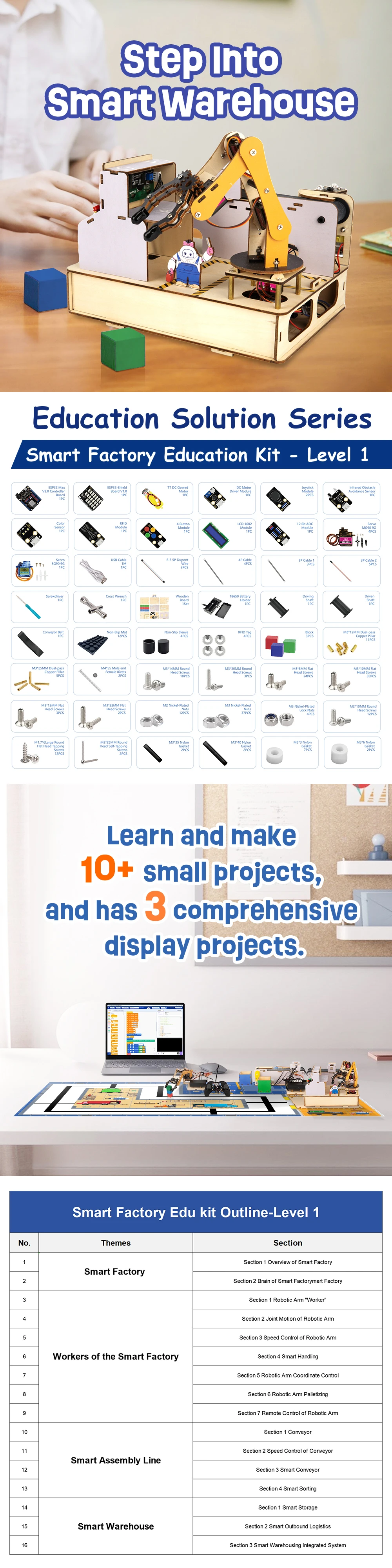 ACEBOTT Smart Factory Education Kit School Programmable DIY With ...