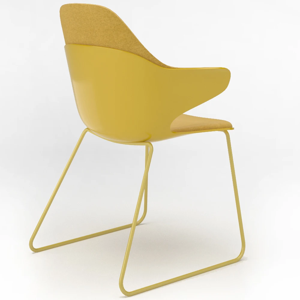 Plastic Modern Luxury Cafe Chair With Metal Legs manufacture