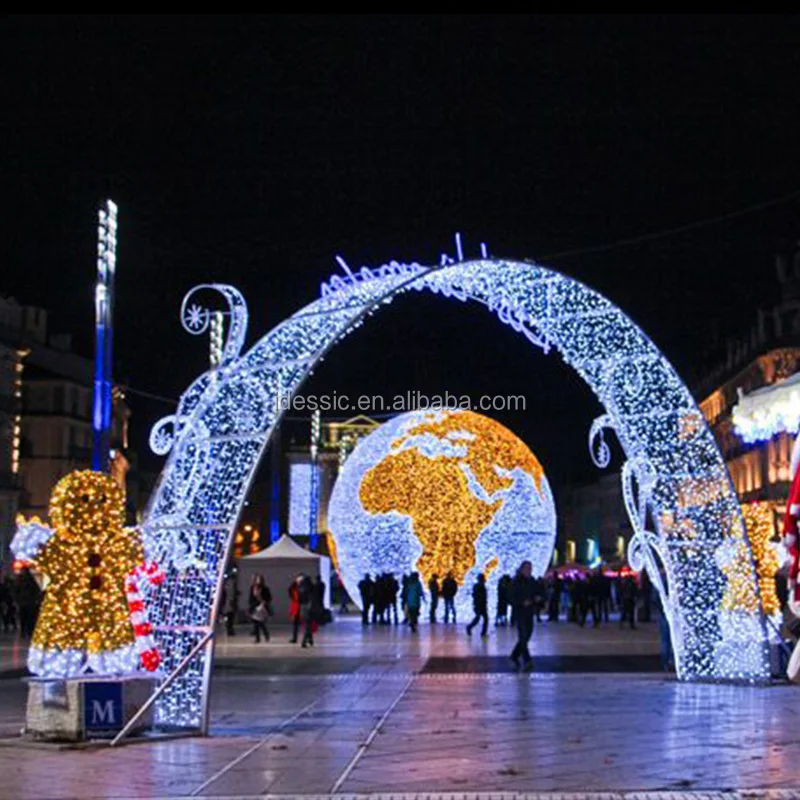 Outdoor Heart Shaped LED Light Arch Wedding Entrance Lighting for Party Decoration