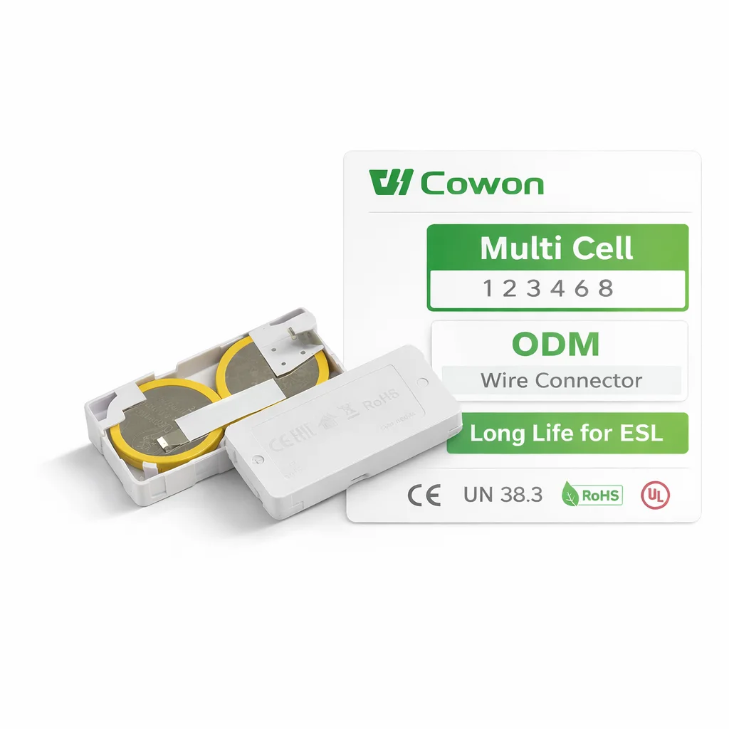 CR2450-Lithiumbatterie für ESL-Digitalpreisschilder, elektronische Preisschilder; wahlweise mit 1, 2, 3, 4 oder 6 Zellen