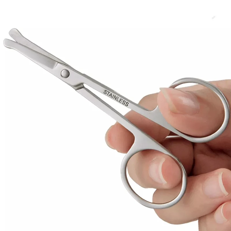 product hot selling pink handle eyebrow trimming scissors stainless steel eyebrow scissors-3