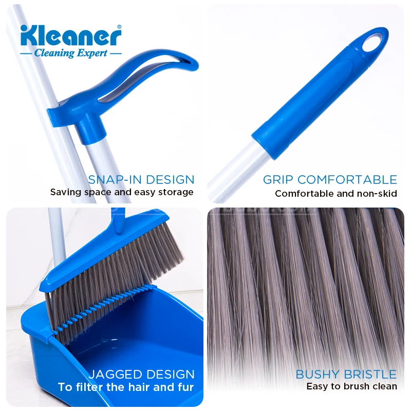 Kleaner Household CleaningLong Handle Broom and Dustpan Set