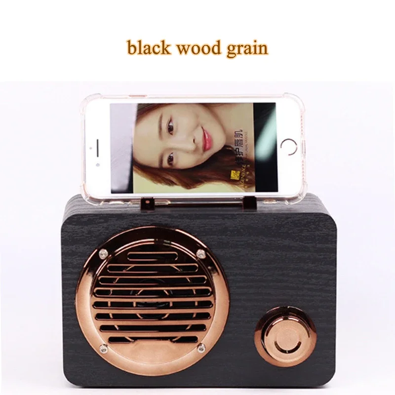 Trending 2024 Vintage Record Player Mini Wood Radio Shape Blue Tooth Speaker Bookshelf Speaker Outdoor Speakers