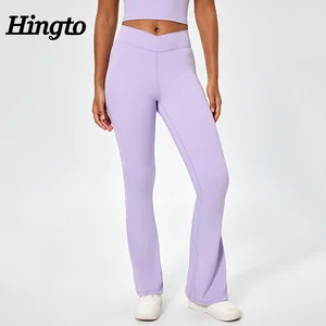 ODM Soft Bare-Feeling Gym Leggings Wholesalers High Elasticity Flared Pants Breathable Sports Leggings for Gym Workout Leggings