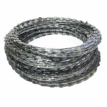 Real Factory Low Price Stainless Steel SS 304 Razor Wire / Galvanized Concertina Wire / BTO-22 CBT-65 Razor Barbed Wire