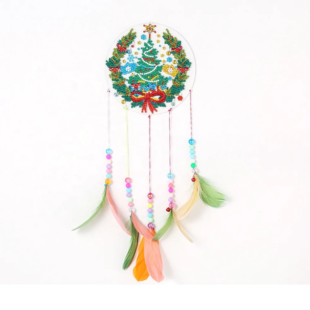 5D Diamond Painting Bead and Feather Dream Catcher Kit