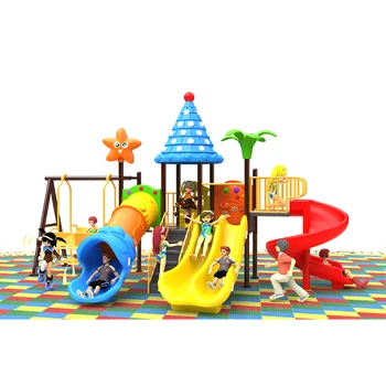 Colorful and Customized Kids Outdoor Games Playground Equipment With Slide for kindergarten