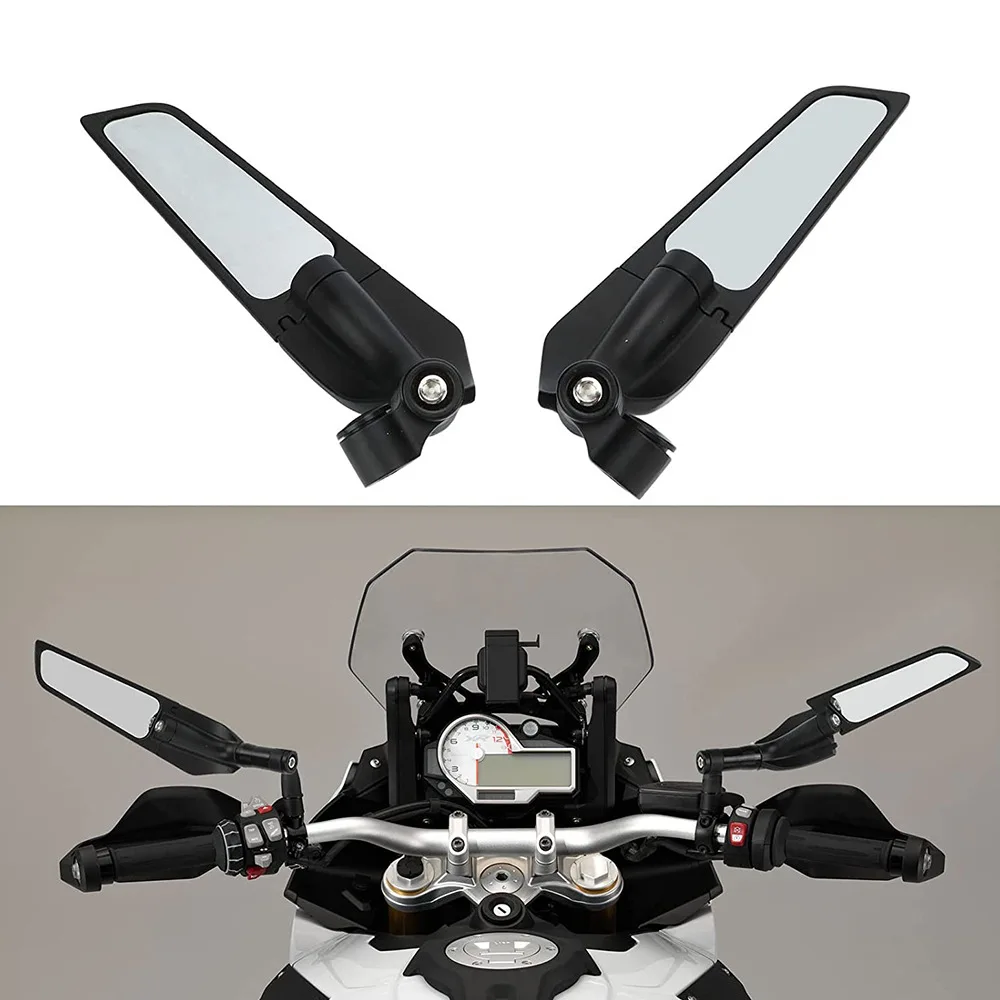 For YAMAHA MT15 MT03 MT07 MT09 Aerodynamic Wing Kit Spoiler Rearview Mirror Fixed Wind Wing Rearview Mirror