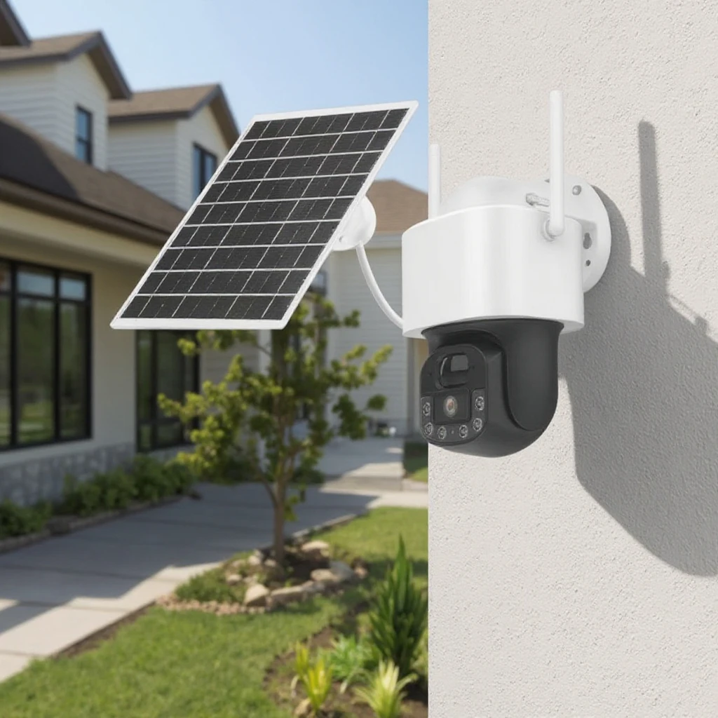 4G WiFi Solar Powered 3MP Mini Camera with Night Vision Wide Angle PTZ CMOS Sensor SD Card & Cloud Data Storage 1-Year Warranty