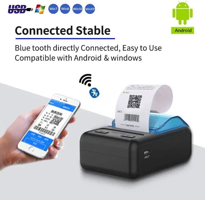 MHT-P11 ハンドヘルドPOSレシートプリンター ポータブルBluetooth 