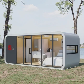 High Quality S3 Apple Cabin Luxury Tiny Steel Structure Waterproof for Villa Home Office Apartments Living Rooms Parks