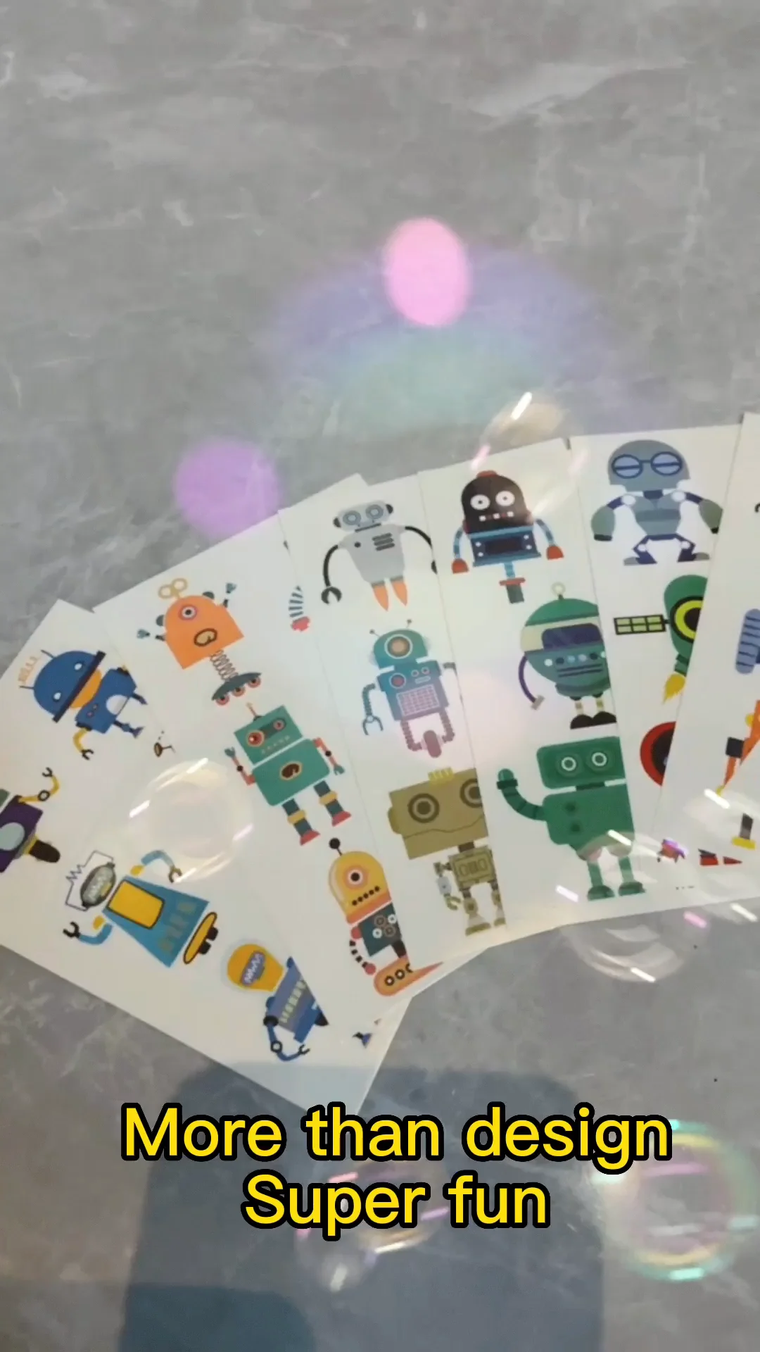 Tatuaggi Temporanei Blocchi Costruzione - 10 Fogli Con 96 Decorazioni Per Bambini