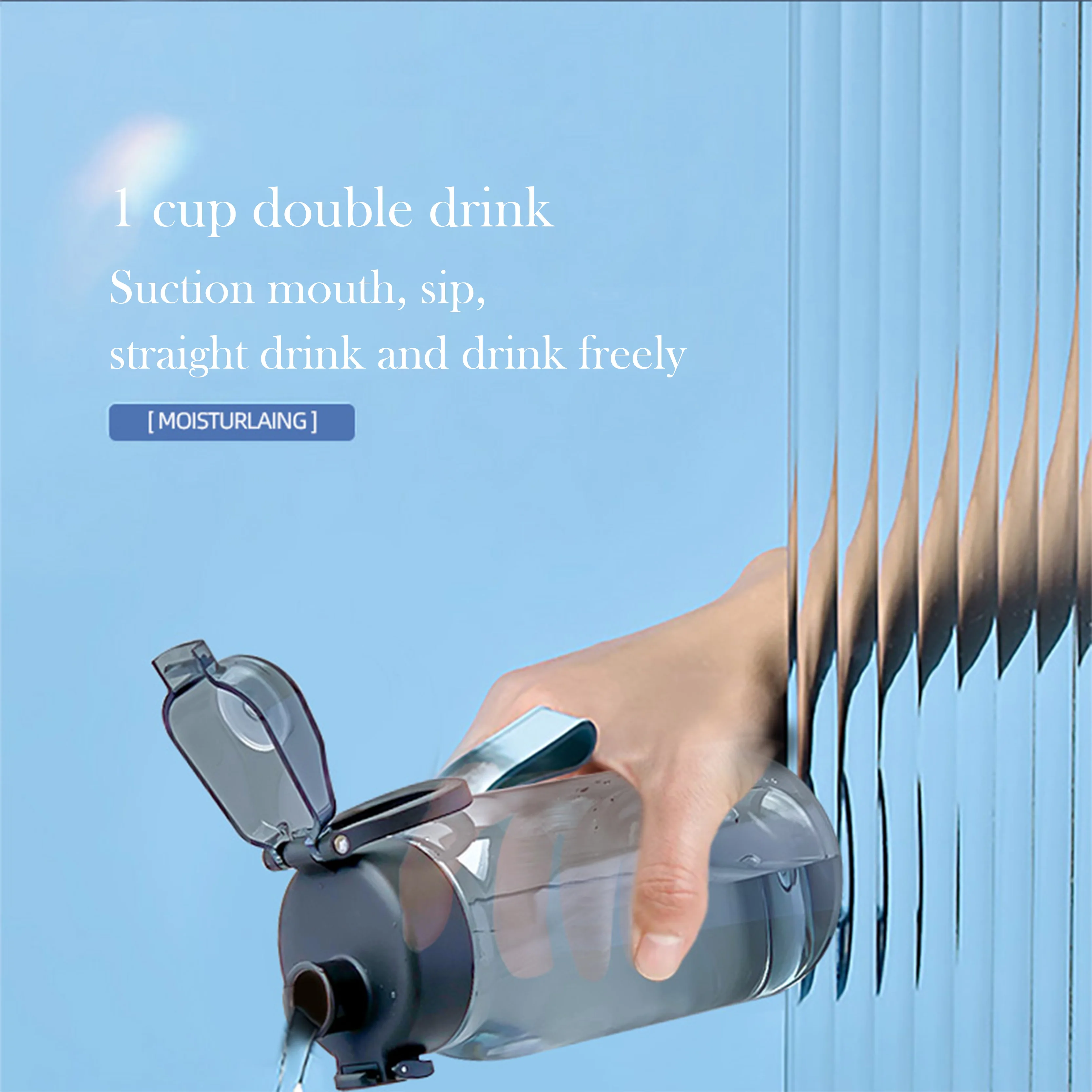 TRITAN Direct Drinking Gym Water Bottle High-Temperature Resistant PC Material Hot Protein Sports Fitness Travel Cup for Adults