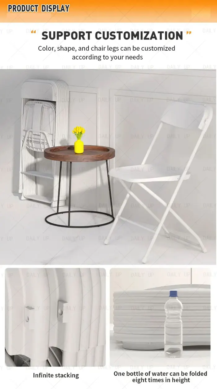 2024 new design white folding wedding chair camping chair event chair