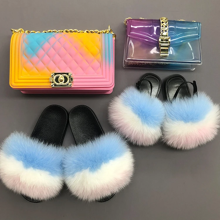 mommy and me fur slides