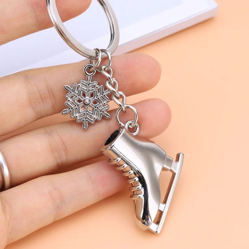 Mini Snowflake Snowboard Key Chain Pendant – Customized Metal