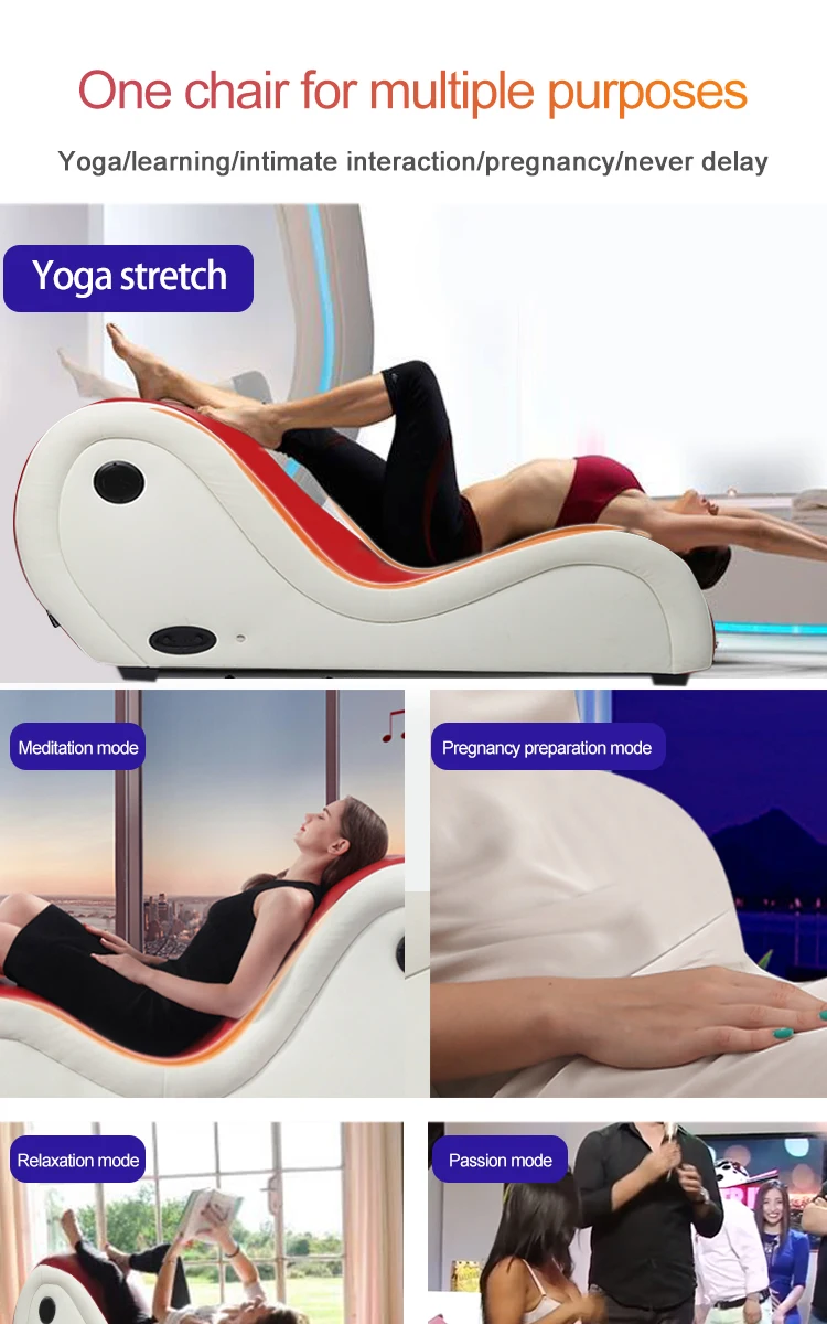 Free Sample Make Love Set Bed Relaxing Living Room Furniture Pu Leather