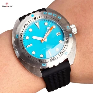 OEM ODM Custom Luxury Diver Watch Stainless Steel Men's Automatic Watch Blue 42mm Waterproof Wrist Watch Orange Pointer Clock