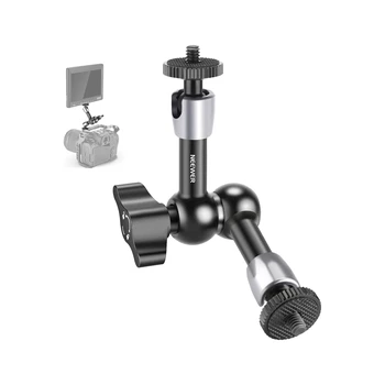 NEEWER 15cm Adjustable Friction Magic Arm with 1/4" Screw on Both Ends Compatible with SmallRig Cage Flash LED Light Mic Monitor