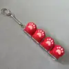 Four-button transparent shell - silicone red cat paw