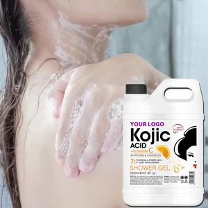 Dual Brightening Kojic Acid & Vitamin C Body Wash Whitening Shower Gel for Even Skin Tone & Dark Spot Correction