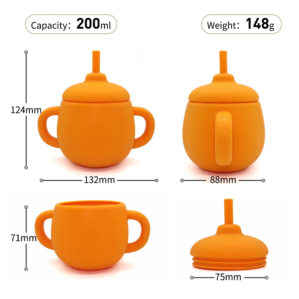 Factory Bpa Free Food Grade Kids Tableware Silicone Feeding Set Suction