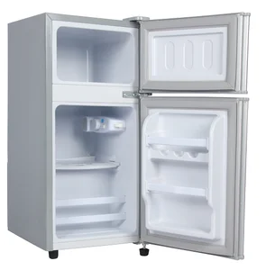 Recessed Handle Factory Direct Supply BCD-102  ETL Abundunt Configuration Office Fridge Double Door Refrigerator