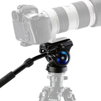 Fotopro Lightweight Fluid Drag Pan Head Heavy Duty Tripod Fluid Head 360 Rotating DSLR SLR Video Cameras Head detail image