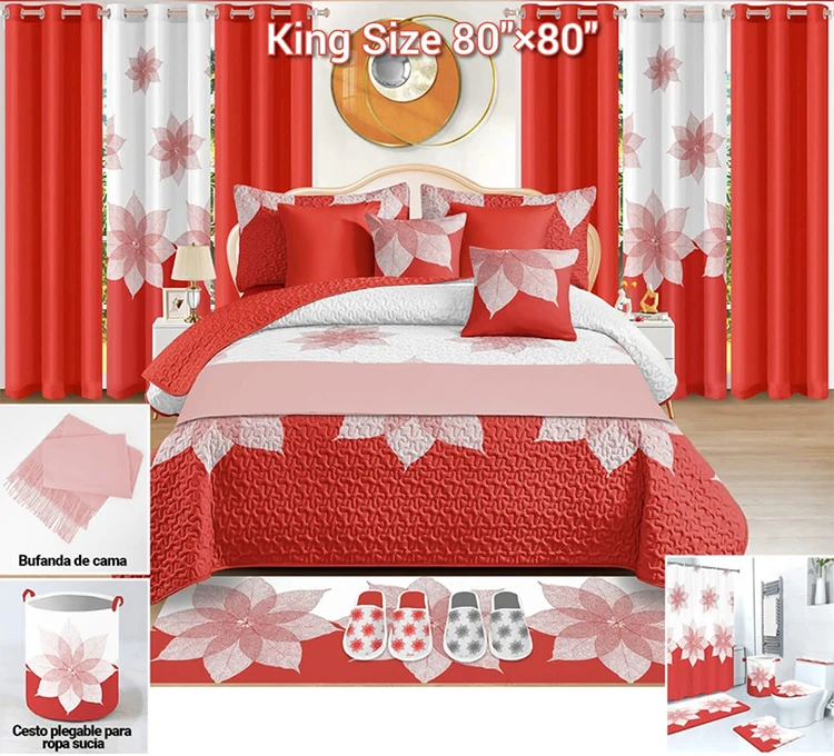 Good Quality Bedding Sets With Matching Curtains Home Bedsheets Cotton ...