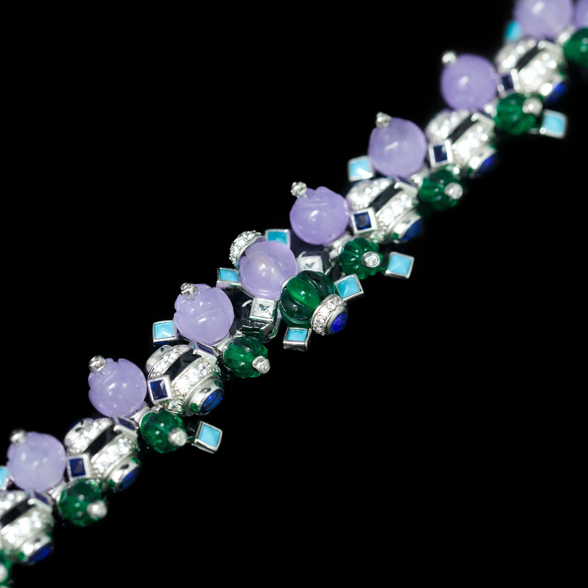 S925 925 Silver Sterling Bracelet Luxury Brand Designer High Carbon Diamond and Tutti Frutti Fine Jewelry Bracelets for Women