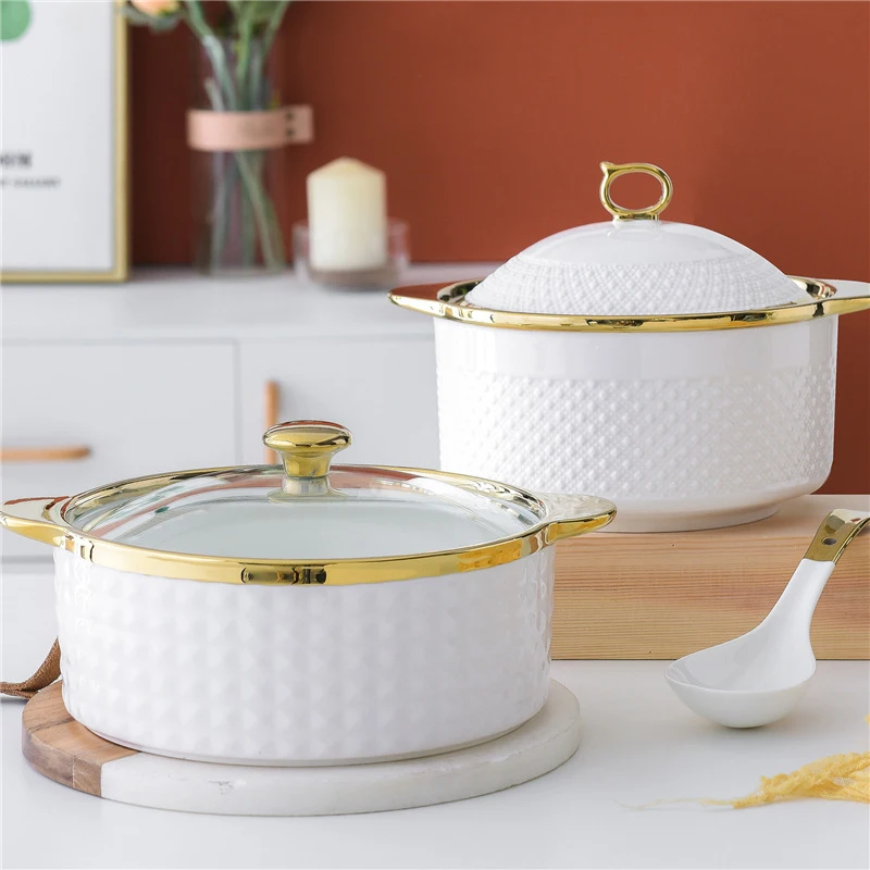 Wholesale luxury ceramic soup & stock pots small pot soup cookware
