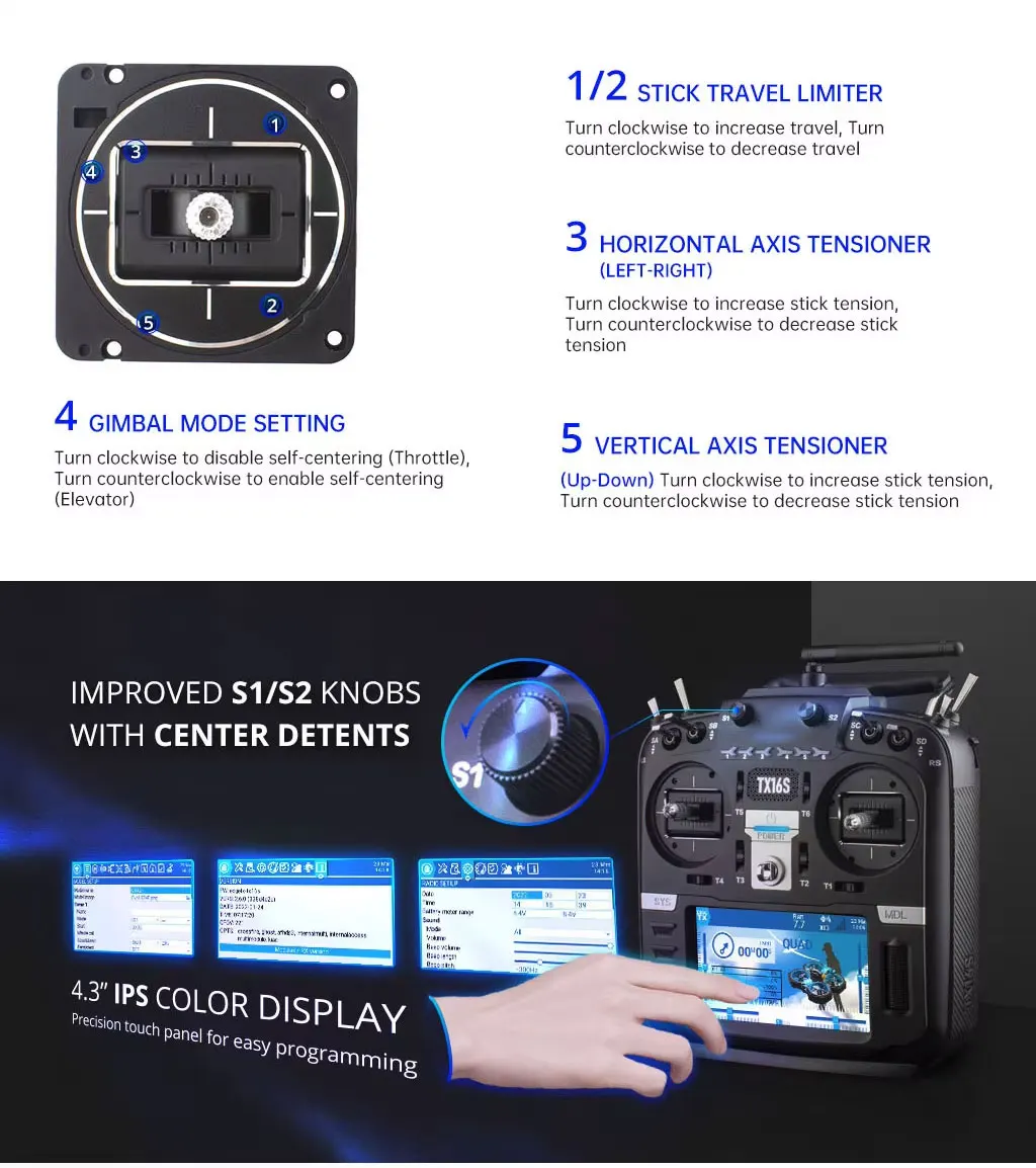 Radiomaster TX16S MKII - Versatile Remote Control for Model Aircraft