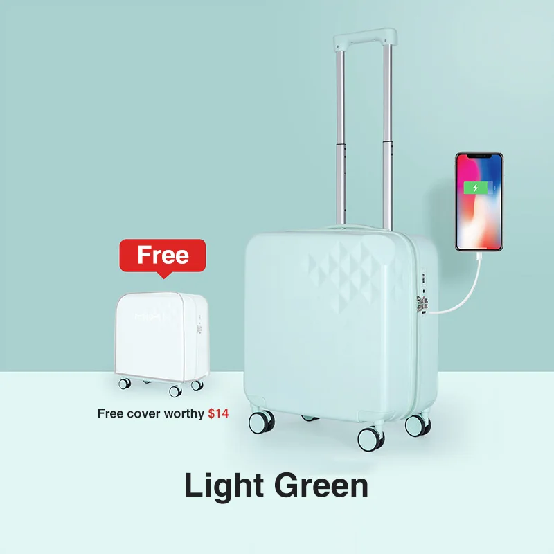 MIXI Custom Lightweight Modern Smart Suitcase with Usb Charging Port Wholesale Korean Style Travel Portable Luggage Bag