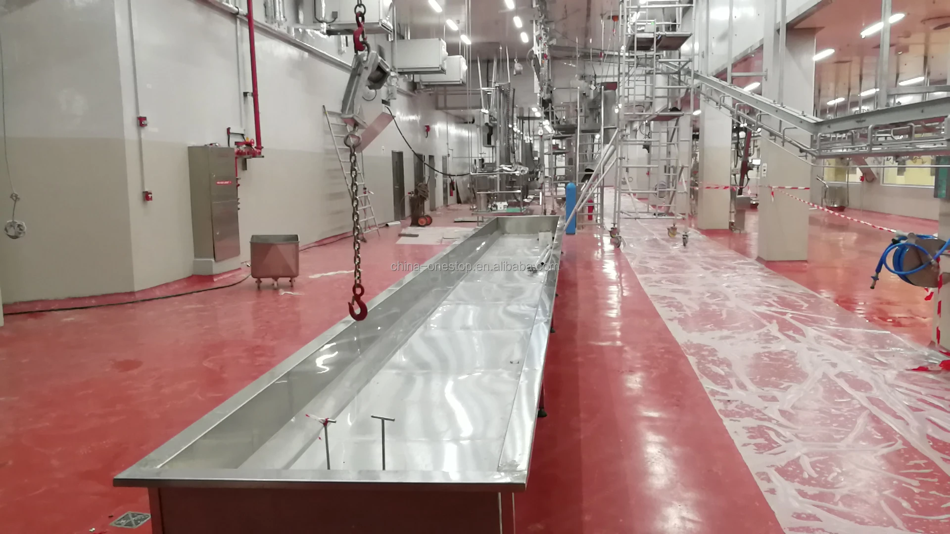 Slaughterhouse cattle slaughtering machine