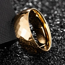 Trendy Men's Jewelry Tungsten Carbide Wedding Bands - PF Gold Plated Couple Rings for Men & Women
