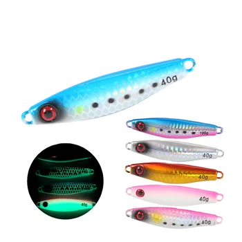 New Sinking Metal Jig 30g 40g 60g 80g 100g Slow Pitch Jigging Lure Metal Saltwater Fishing Bait – Metal Jig – view 2