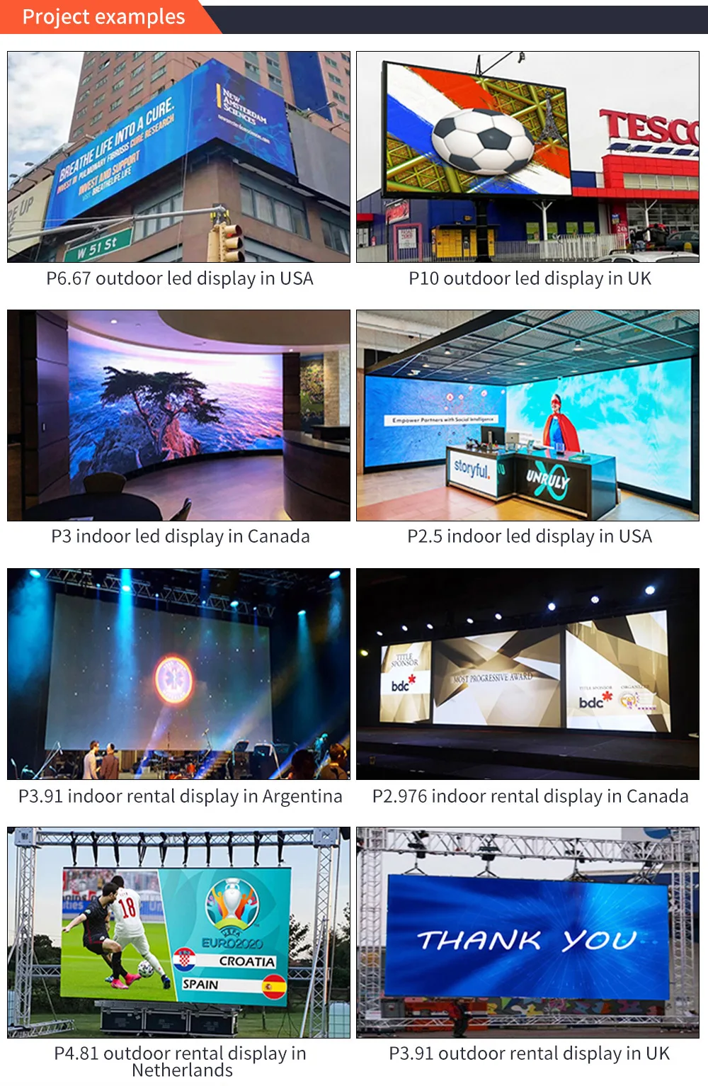 500x500mm 500x1000mm Outdoor Led Screen Hire P2.604 P2.976 P3.91 P4.81