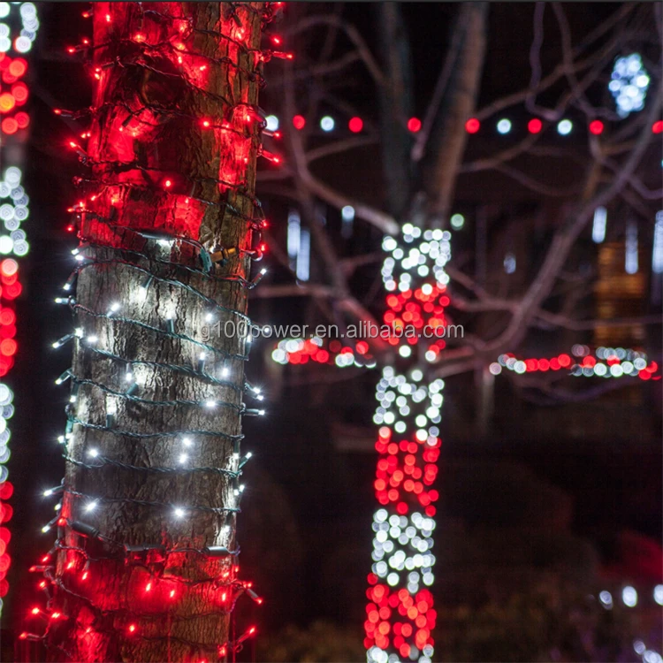 Luces Led Rojas Luces Navideñas Led Rojas Y Blancas Corona De Adviento Iluminada De