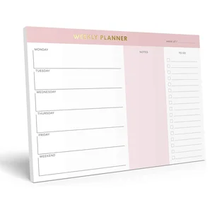 DIY A4 A5 Business Style Habit Planner Desk Memo Pad Family Agenda Notepad Paper Calendar Office Stationery Supply Gift