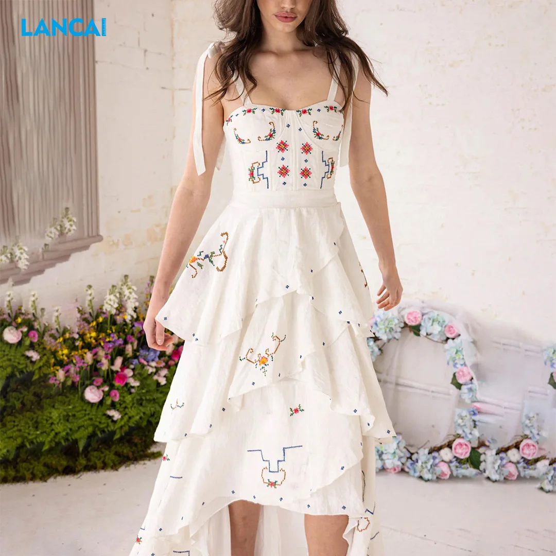 Summer Sleeveless Backless Hollow Women Hand Knitted Casual Holiday Sexy  Handmade Crochet Dress