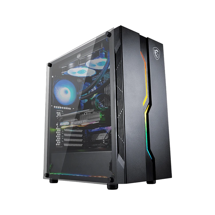 MSI MAG VAMPIRIC 010 Mid Tower Gaming Case - Black & ARGB