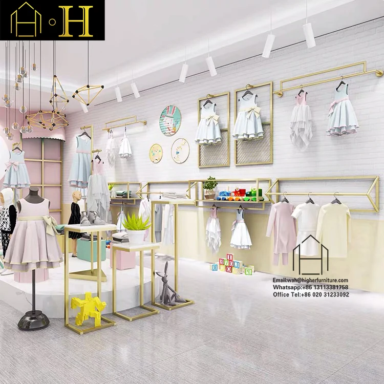 Hot Sale Custom Kids Clothing Display Children's Wear showcase for  Children's Clothing Store