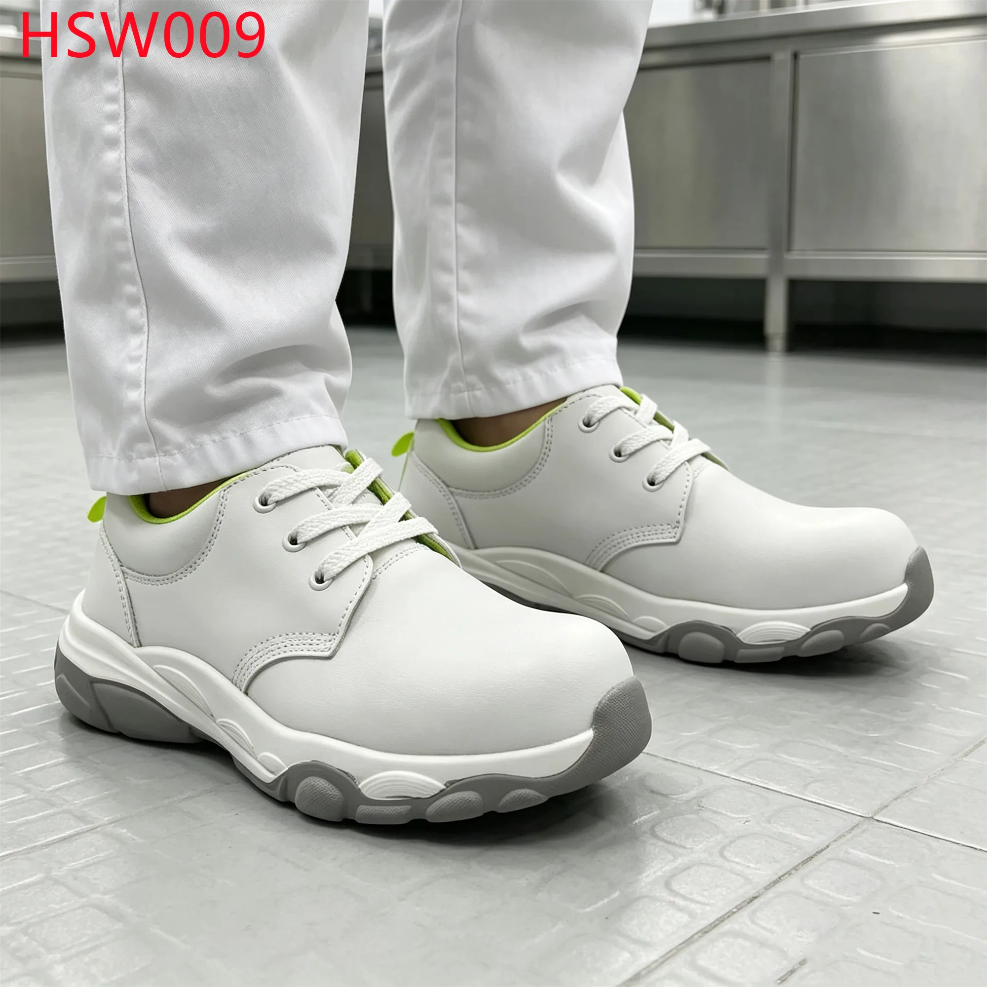 LXG,2026 Light Work Environment New Hua Singh White Safety Shoes Fiberglass Toe Insert ESD Security Clogs with Shoelace HSW009