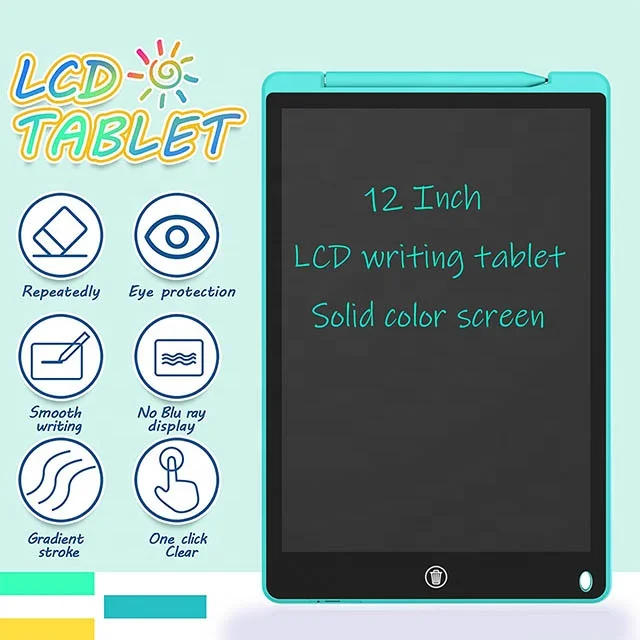 12 Inch Digital Drawing Tablet for Kids Durable Handwriting LCD Pad E Ink Writing Tablet With Battery Lock