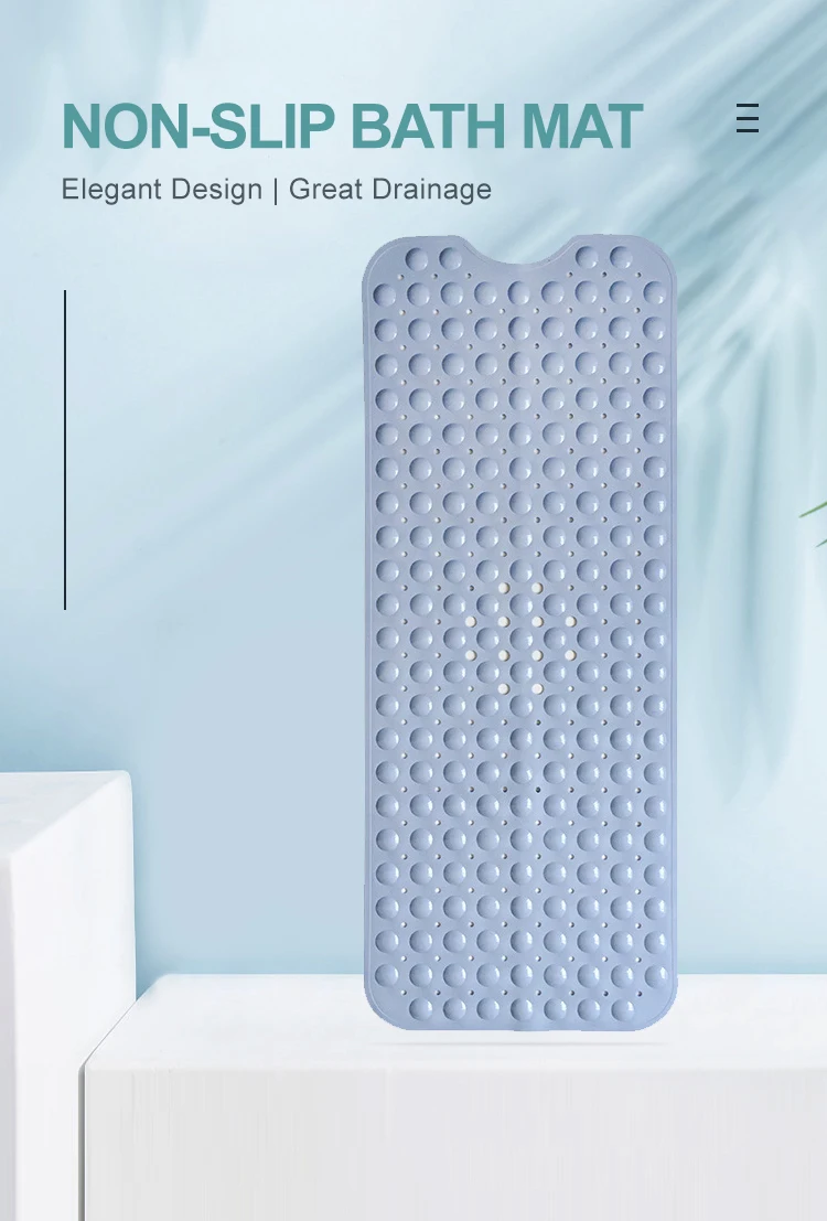 Yide Ecofriendly Vinyl Large Size Shower Mat Pvc Non Slip Bath Tub