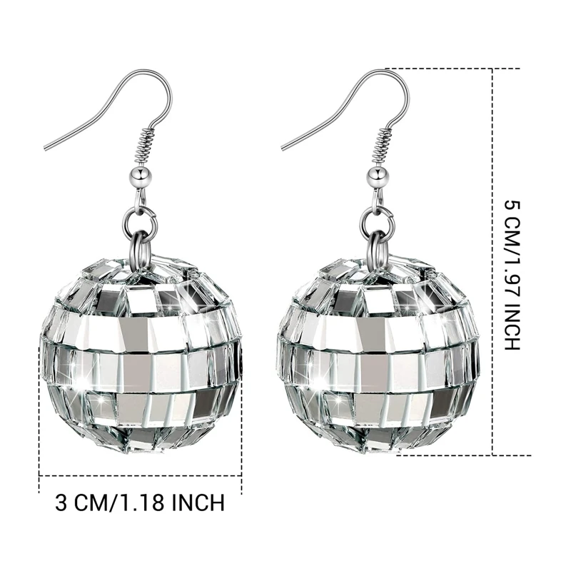 Vintage Disco Dangle Earrings - Perfect for 60's/70's Party
