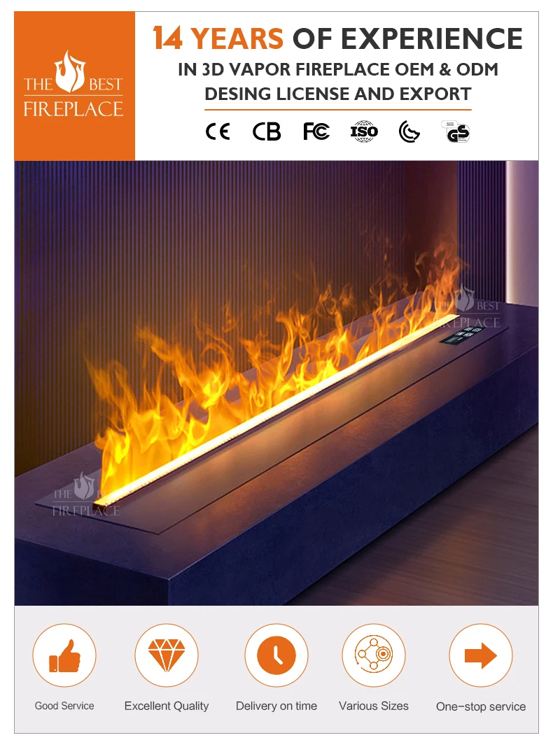 Decor Embedded Electronic Atomization 3d Steam Electric Fireplace Simulation Flame Steam 5449